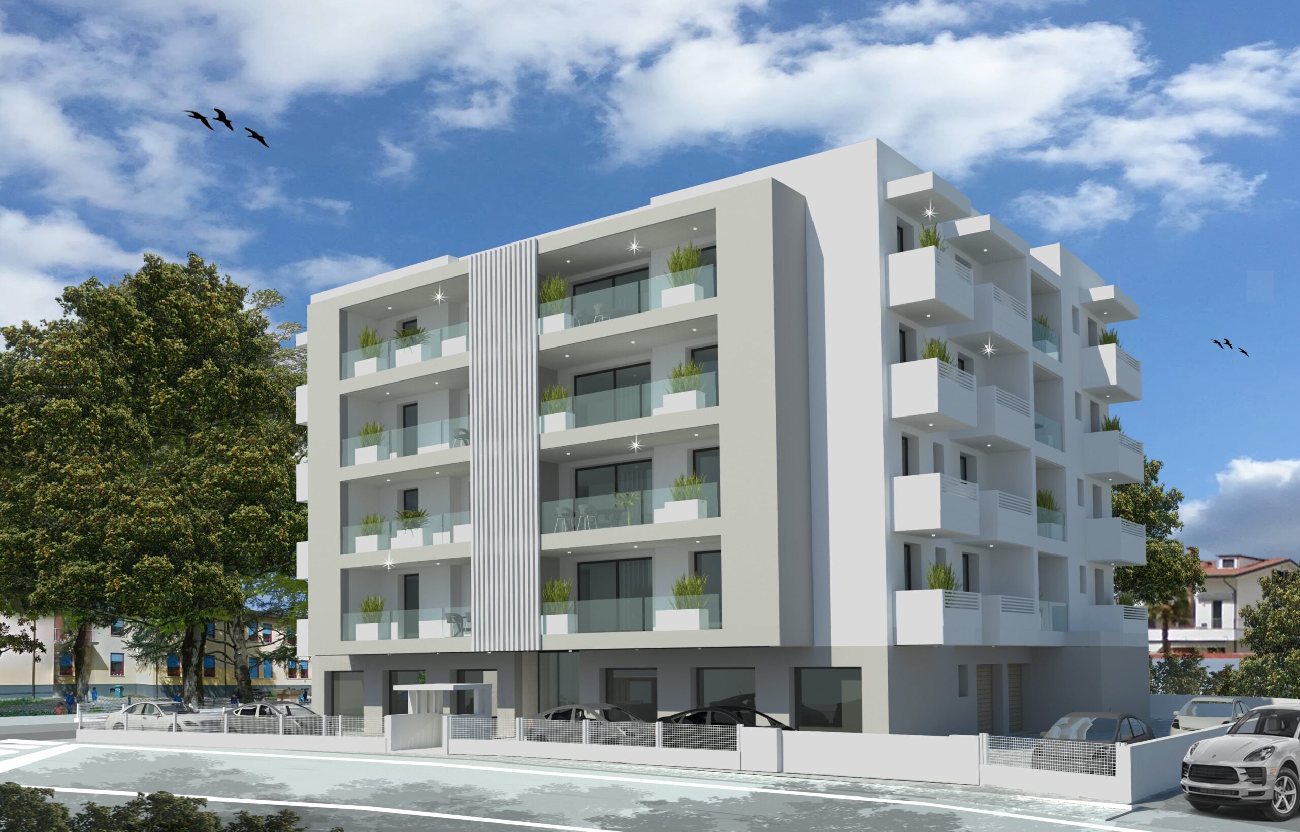 Render complesso residenziale
