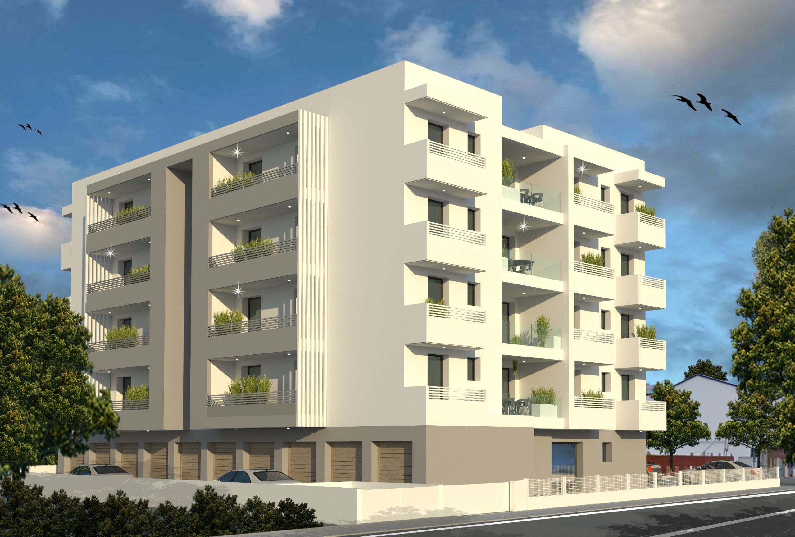 Render complesso residenziale
